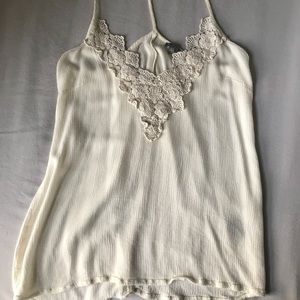 Cream Lace Tank Top
